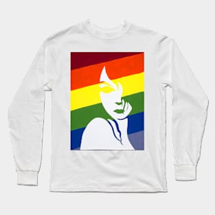 Gay Pride Profile Long Sleeve T-Shirt